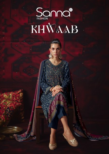 Khwaab By Sanna Viscose Pashmina Dress Materials